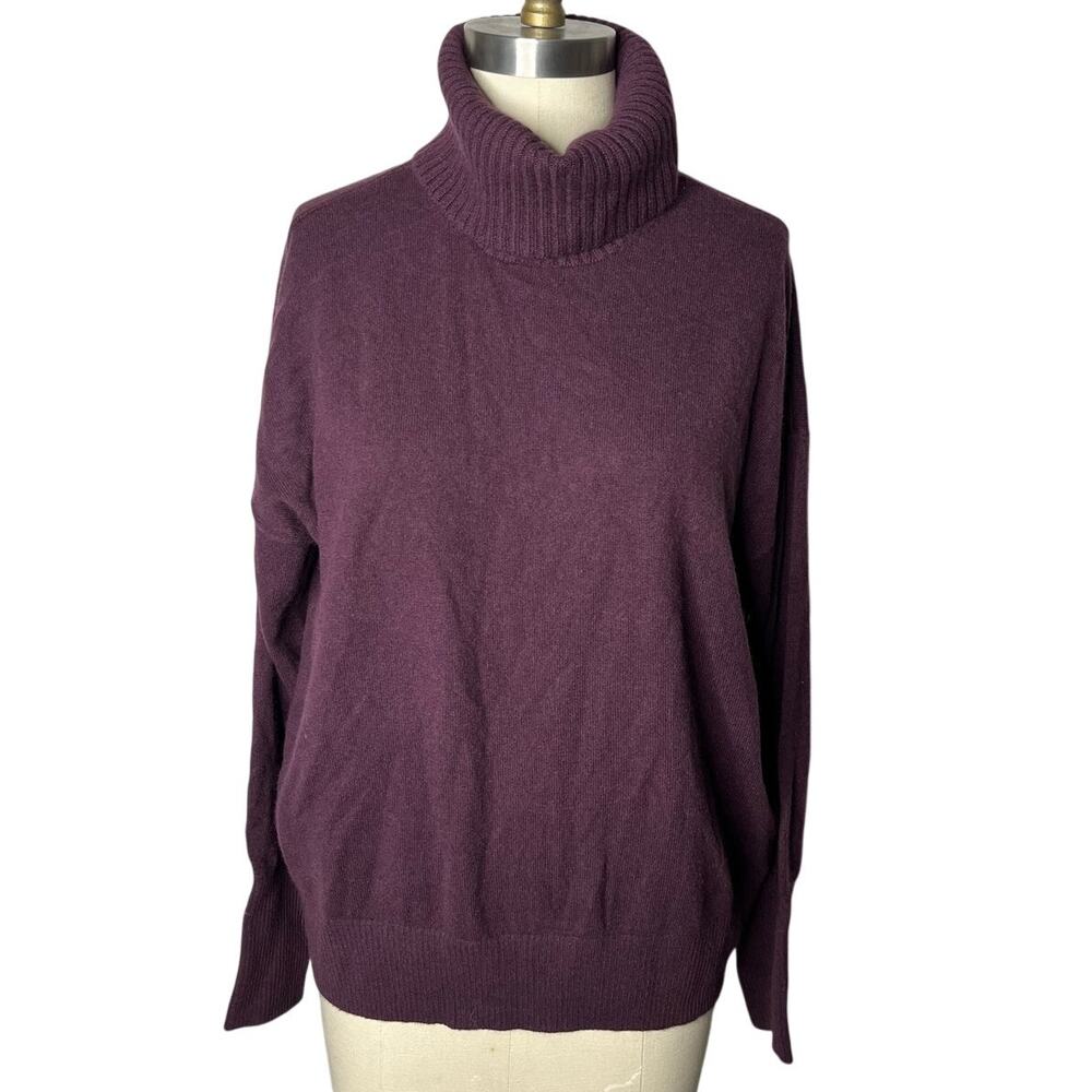 Madewell Burgundy (Re)sponsible Cashmere Turtleneck Sweater Size XL